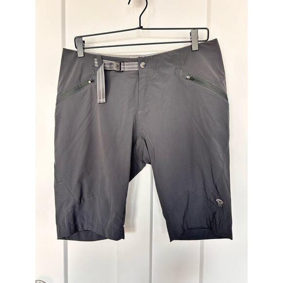Mountain Hardwear Women's Cargo Shorts Belt Waist Buckle‎ Outdoor Gray Size 8 - Picture 1 of 9